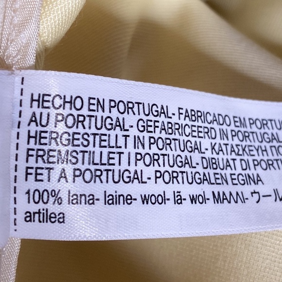 NWT. Massimo Dutti Limited Edition 100% Wool Yellow Flared Trousers. Size 6. - Picture 10 of 10